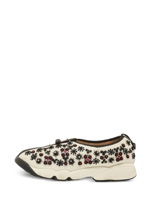 Christian Dior Pre-Owned Fusion embellished slip-on sneakers - White