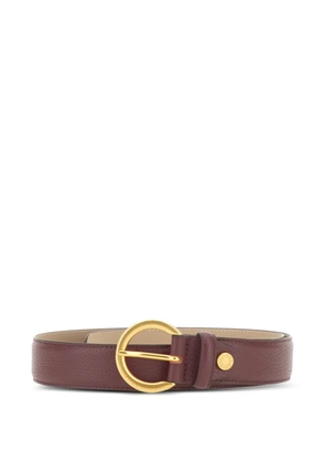 GIANNI CHIARINI logo-engraved leather belt - Red