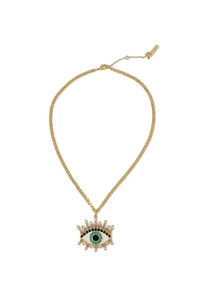 Kurt Geiger London crystal-embellished evil-eye necklace - Gold