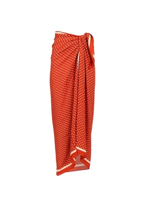 Matteau polka-dot silk pareo - Red