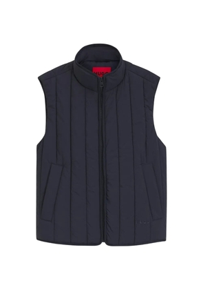 HUGO logo-patch quilted gilet - Blue