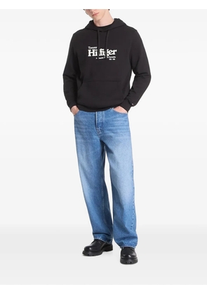 Tommy Hilfiger logo-print drawstring hoodie - Black