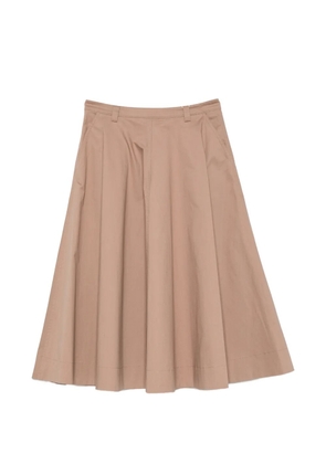 Incotex belt-loops pleated skirt - Neutrals