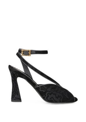 ETRO high-heeled jacquard sandals with Paisley-motif - Black