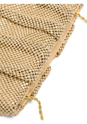 Loeffler Randall Serena crystal-embellished clutch bag - Gold