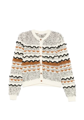Ulla Johnson Cecilia fringed buttoned cardigan - Neutrals