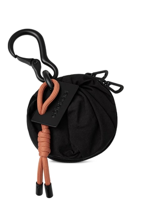 CÔTE & CIEL logo-plaque carabiner keyring - Black