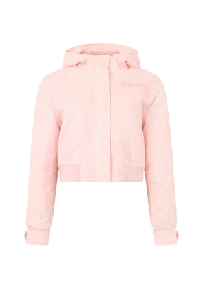 Moschino hooded zip-fastening cropped jacket - Pink