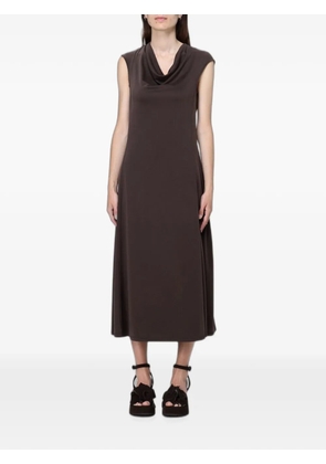 Max Mara cowl-neck sleeveless midi dress - Brown