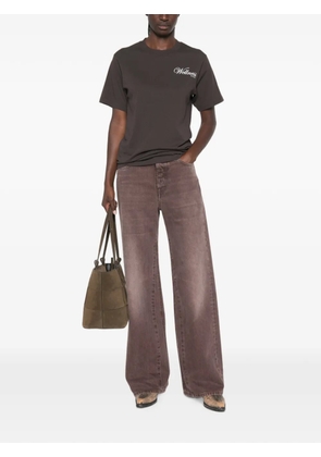 Sporty & Rich Soho logo-print short-sleeved T-shirt - Brown
