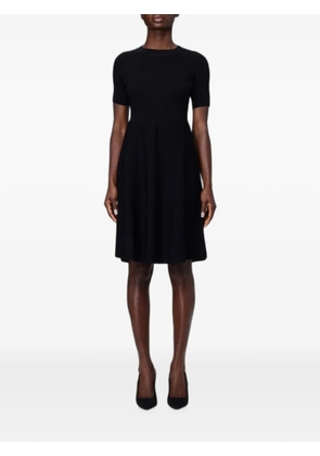 Emporio Armani short-sleeve ribbed-knit mini dress - Black