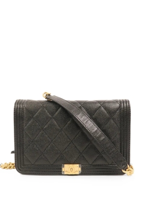 CHANEL Pre-Owned Boy Chanel CC quilted shoulder bag - Black