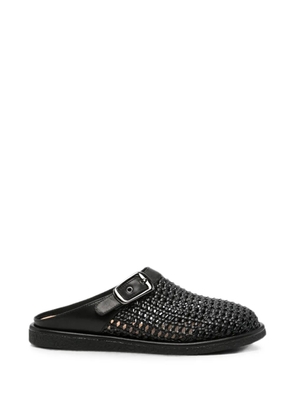 ADRIANNA FERETTI woven buckle-fastening mules - Black