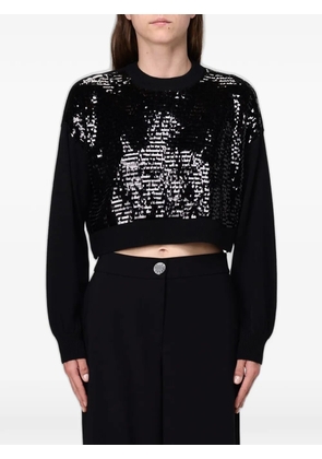 Emporio Armani sequin-embellished sweater - Black