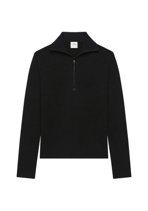 Courrèges half-zip logo-detail sweater - Black