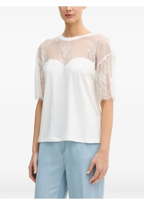 Blugirl lace-panelled T-shirt - White