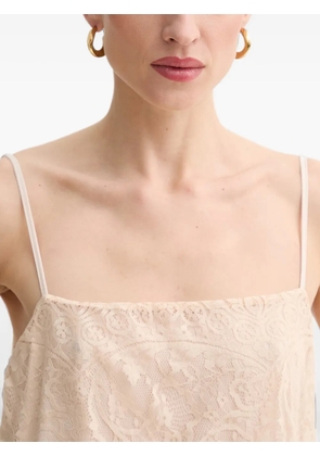 Aniye By Silva tiered lace-overlay maxi dress - Neutrals