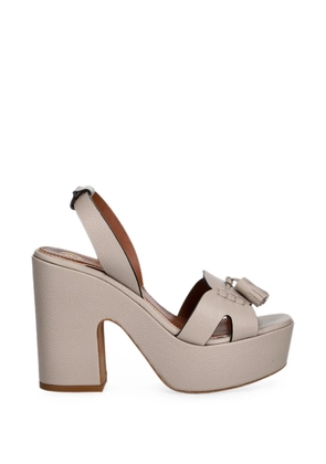 Pollini tassel-detail heeled sandals - Grey