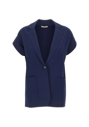 Kangra short-sleeve knitted blazer - Blue