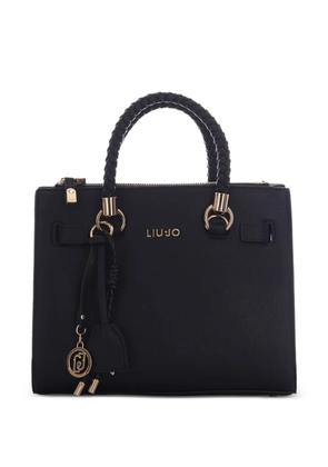 LIU JO small logo-charm satchel bag - Black