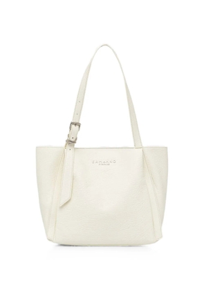 ERMANNO FIRENZE logo-lettering pebbled-leather tote bag - Neutrals