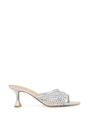 GUESS USA crystal-embellished mesh sandals - Silver