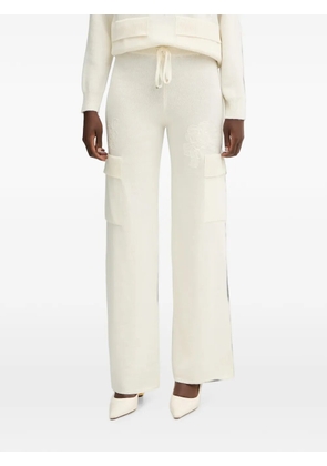 ERMANNO FIRENZE floral-embroidered cargo pants - Neutrals