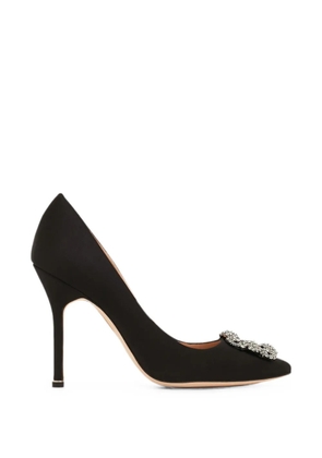 Manolo Blahnik Hangisi crystal-buckle pumps - Black