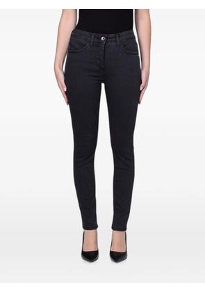 Patrizia Pepe skinny-fit logo-plaque jeans - Black