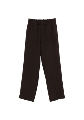 SANDRO elastic-waistband trousers - Brown