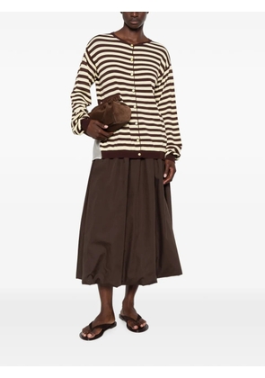 VICOLO striped cardigan - Brown