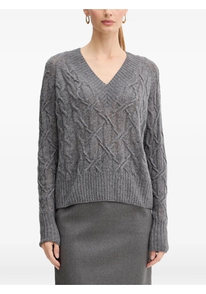 Ermanno Scervino cable-knit V-neck sweater - Grey