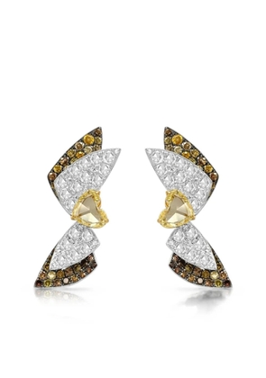 HYT Jewelry diamond heart earrings - Silver