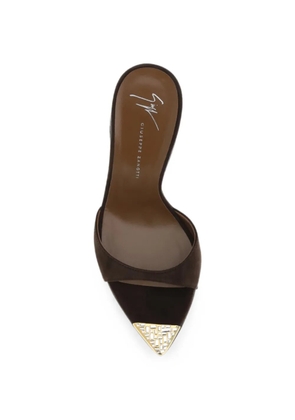 Giuseppe Zanotti crystal-embellished pointed-toe sandals - Brown