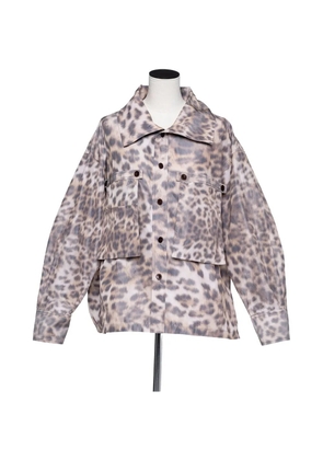 Muller Of Yoshiokubo leopard-print jacquard shirt jacket - Neutrals