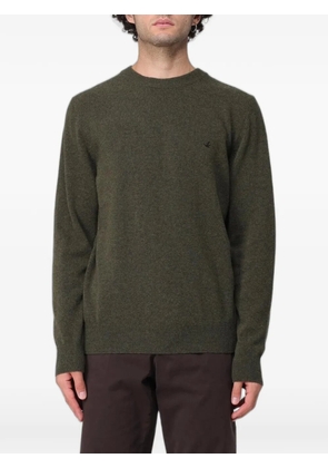 BROOKSFIELD elbow-patch crew-neck sweater - Green