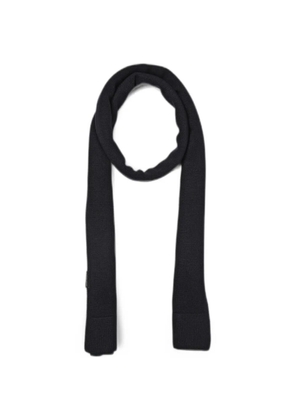 Emporio Armani ribbed-trim scarf - Black