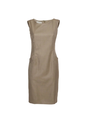 Max Mara boat-neck sleeveless mini dress - Neutrals