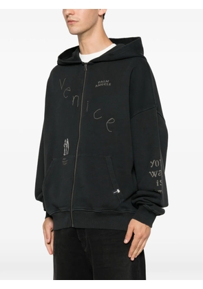 Palm Angels graphic-print zip-up hoodie - Black