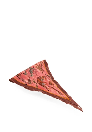 Hermès Pre-Owned pleated animal-print scarf - Pink