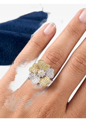 HYT Jewelry diamond flower ring - Gold