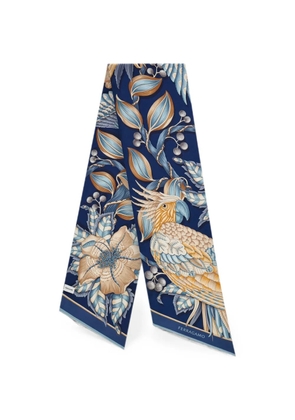 Ferragamo Parrots-print bandeau - Blue