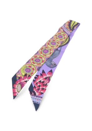 Hermès Pre-Owned animal-print scarf - Purple