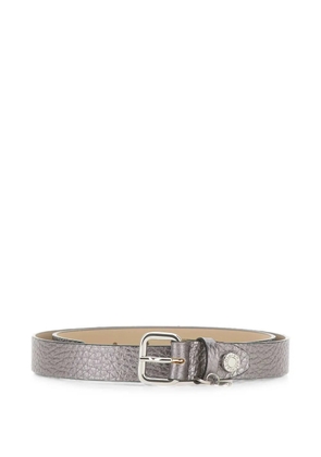 GIANNI CHIARINI logo-engraved metallic-effect belt - Silver
