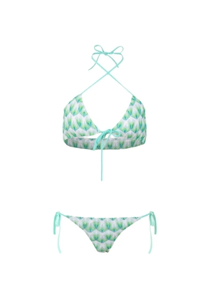 Missoni zigzag-knit triangle bikini - White