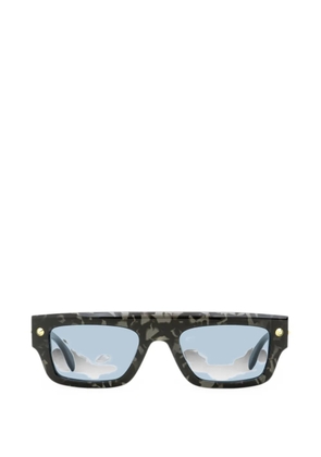 Alexander McQueen Eyewear stud-embellished rectangle-frame sunglasses - Grey