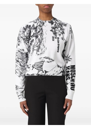 MOSCHINO JEANS graphic-print sweatshirt - White
