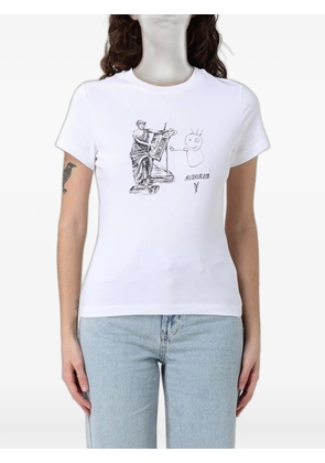 MOSCHINO JEANS graphic-print cotton T-shirt - White