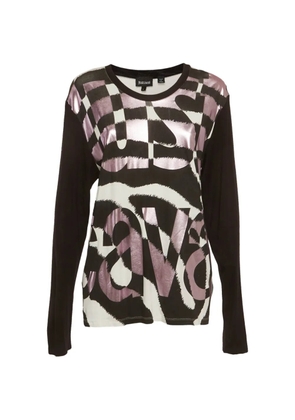 Just Cavalli Vintage round-neck long-sleeve top - Brown