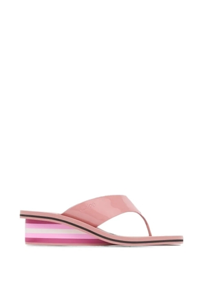 Chloé Swimming Cool striped wedge sandals - Pink